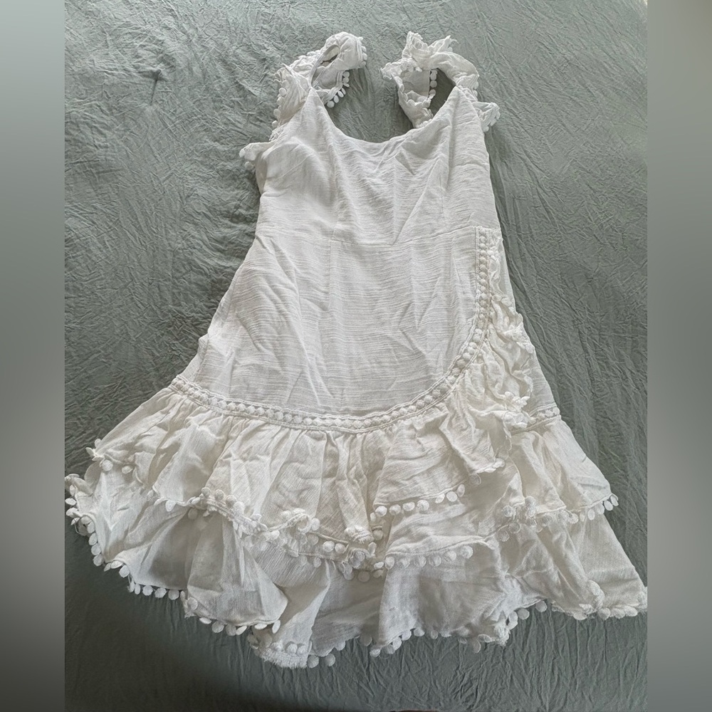 Hello Molly White Ruffled Tiered Sundress